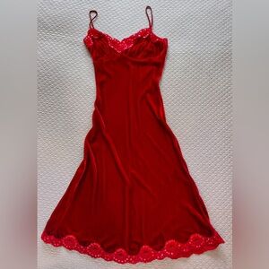 Betsey Johnson Vibrant Red Sequin Lace Dress